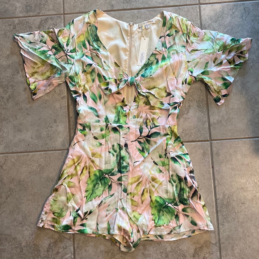 Lavender brown romper